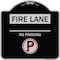 Signmission Fire Lane No Parking W/ No Parking Heavy-Gauge Aluminum Architectural Sign, 18" x 18", BS-1818-24010 A-DES-BS-1818-24010 - alternate 1